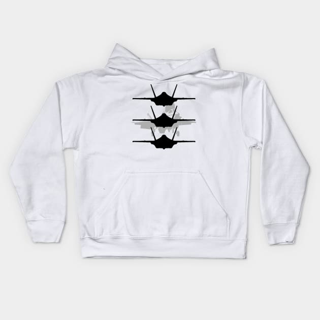 F-35 JSF Lightning Kids Hoodie by Sneek661